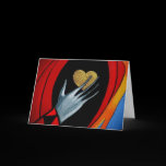 Gold Heart for valentines day cards