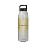 Gold Heart Liberty Bottle Just Add Name Drinking Bottle