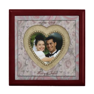 Gold Heart Photo Frame Giftbox