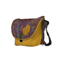 Gold Heart Rickshaw Messenger Bag
