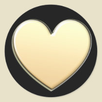 Gold Heart Stickers by mrssocolov Gold Heart Stickers