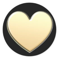 Gold Heart Stickers by mrssocolov Gold Heart Stickers