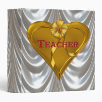 Gold Heart Teacher binders