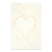 Gold Heart Wedding Custom Stationery