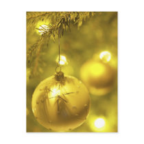 Gold Holiday Tree Decoration postcards
