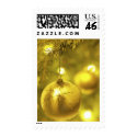 Gold Holiday Tree Ornament postage