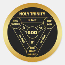 GOLD HOLY TRINITY SHIELD STICKER
