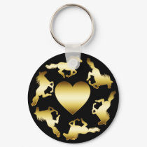 GOLD HORSES RING keychains by dgpaulart GOLD HORSES RING keychains