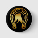 GOLD HORSESHOE AND HORSE HEAD buttons