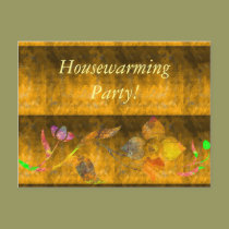 Gold Housewarming postcards