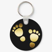 GOLD HUMAN FEET PRINTS keychains by dgpaulart GOLD HUMAN FEET PRINTS keychains