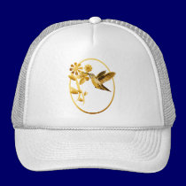 Gold Hummingbird framed Hat hats