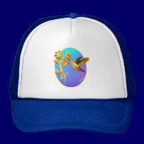 Gold Hummingbird Oval Hat hats