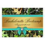 Gold Hunting Camo Bachelorette Party Invitations