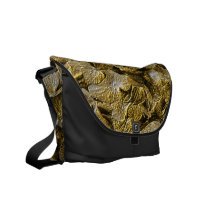 Gold Hydrangea Floral Rickshaw Messenger Bag