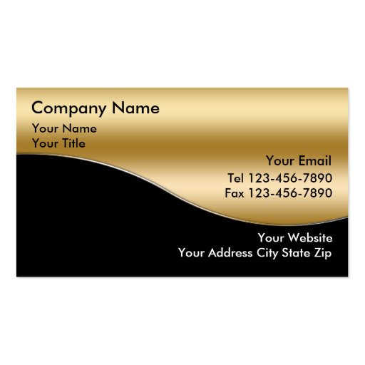Gold Investment Business Cards