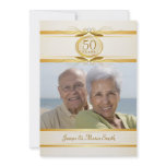 Gold & Ivory 50th Anniversary Party Invitations