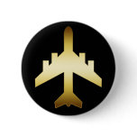 GOLD JET AIRPLANE buttons