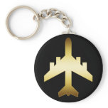 GOLD JET AIRPLANE KEY CHAIN