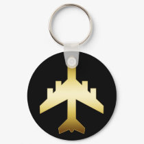 GOLD JET AIRPLANE keychains