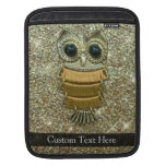Gold Jewel Owl ipad sleeves