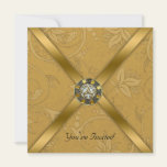 Gold Jeweled Party Invitation