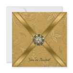 Gold Jeweled Party Invitation