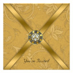 Gold Jeweled Party Invitation