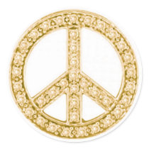 Gold Jewels Peace Sign stickers by makelovenotwar Gold Jewels Peace Sign stickers