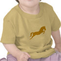 Gold Jumping Pony t-shirts