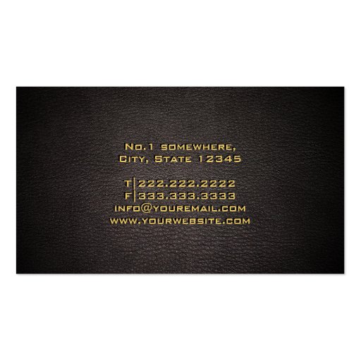 Gold Justice Scale Label Attorney Business Card (back side)