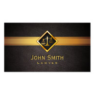 Gold Justice Scale Label Attorney Business Card