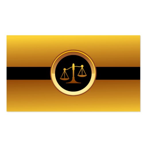 Gold Justice Scales Lawyer/Attorney Business Card