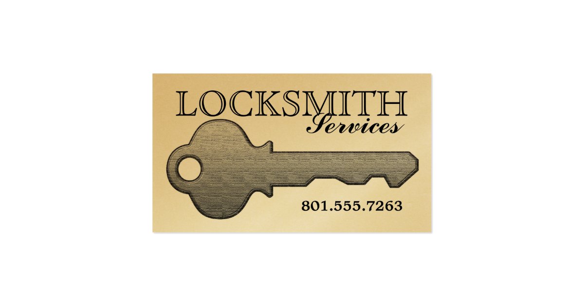 Gold Key Luxury Locksmith Services Business Card Zazzle