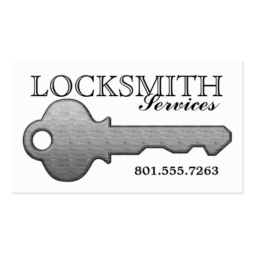 Gold Key Luxury Locksmith Services Business Card (front side)