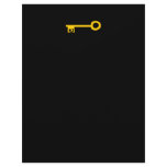 Gold Key on Black. Custom Letterhead