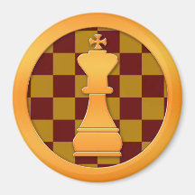 Gold King Chess Piece Refrigerator Magnets