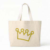 gold king crown deluxe tote bag