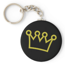 gold king crown deluxe key chain