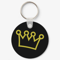 gold king crown deluxe keychains