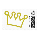 gold king crown deluxe postage stamp