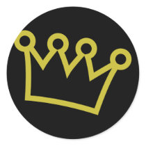 gold king crown deluxe stickers