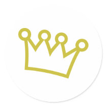 gold king crown deluxe stickers