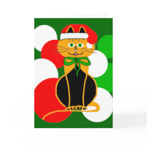 gold kitty in Santa hat cards by syancey gold kitty in Santa hat cards