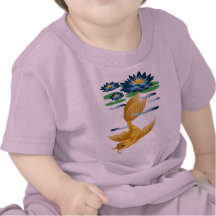 Gold Koi and Deep Blue Lilies Shirts