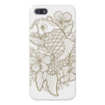 Gold Koi tattoo iphone cases