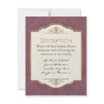 Gold &amp; Lace Classic Formal Elegant Wedding Invite