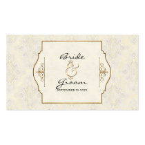 Gold & Lace Formal Elegant Wedding Favor Gift Tags Business Cards