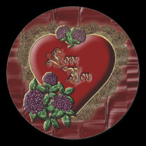 Gold Lace Heart Sticker