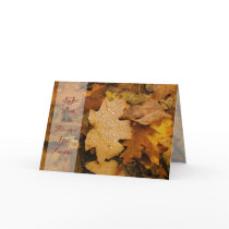 Gold Leaf (2) Thanksgiving Card
